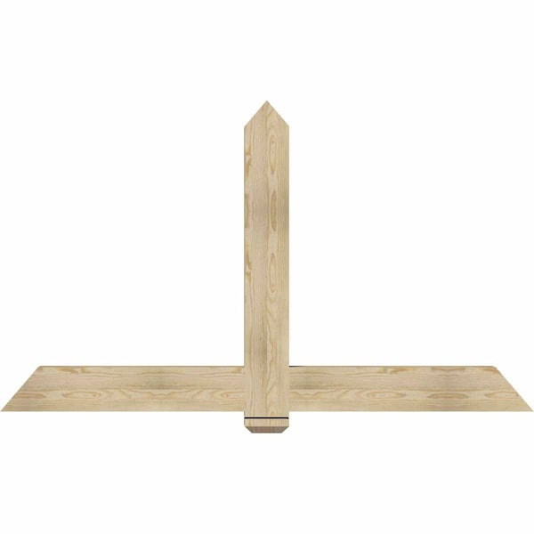 Ekena Millwork Eugene Rough Sawn Timber Gable Bracket, Douglas Fir, 72"W x 42"H x 4"D x 6"F, 14/12 Pitch GBW072X42X0406EUG00RDF - main